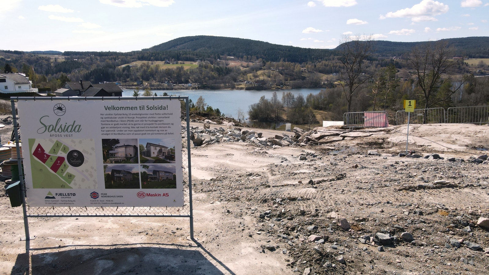 Bilder fra Solsida Åfoss Vest tatt under bygging i april 2023 Galleribilde
