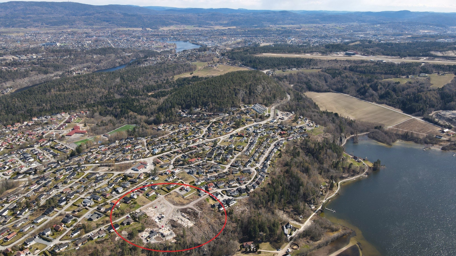 Bilder fra Solsida Åfoss Vest tatt under bygging i april 2023 Galleribilde