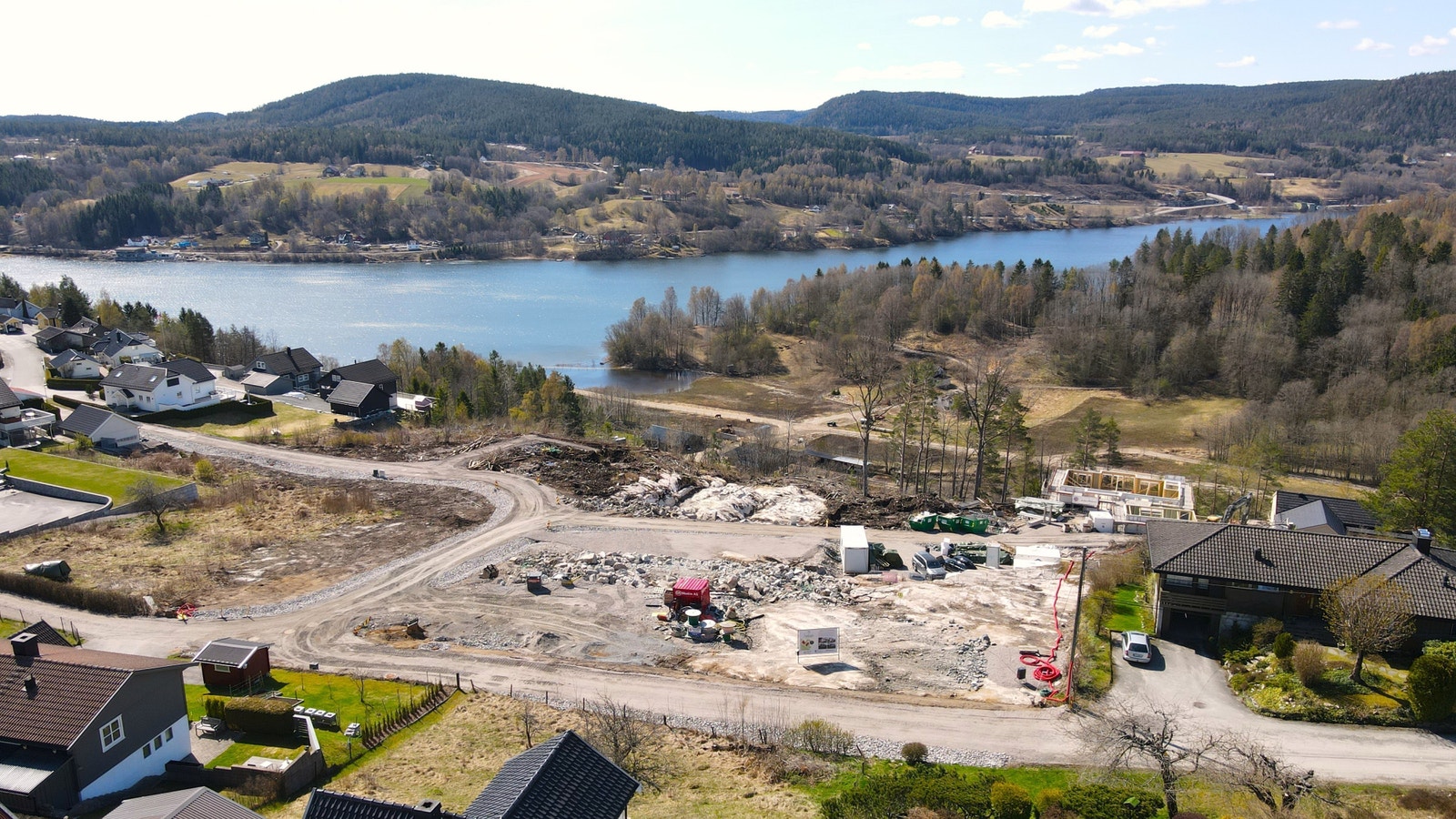 Bilder fra Solsida Åfoss Vest tatt under bygging i april 2023 Galleribilde