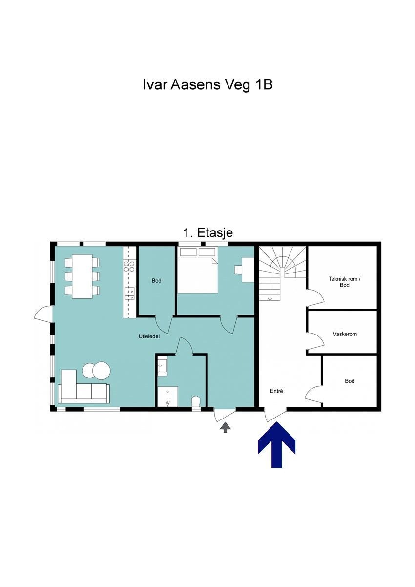 Planskisse 1. etasje Galleribilde