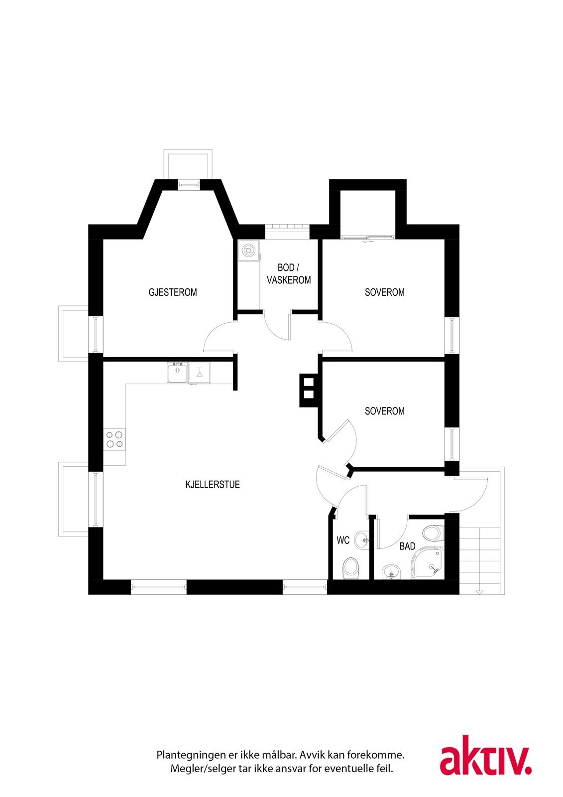 Plantegning underetasje Galleribilde