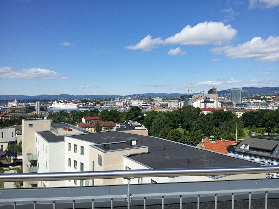 Utsikt takterrasse Galleribilde
