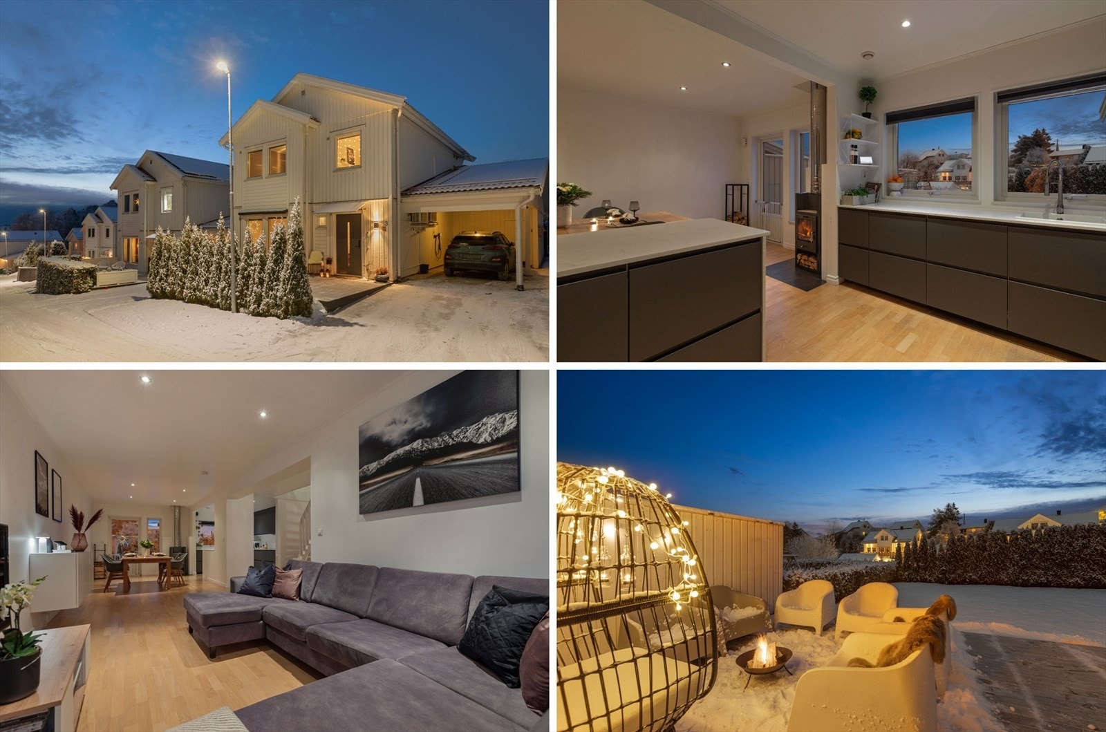 Fløterhakan 3 er en tiltalende og lekker enebolig med barnevennlig beliggenhet i blindvei. Galleribilde