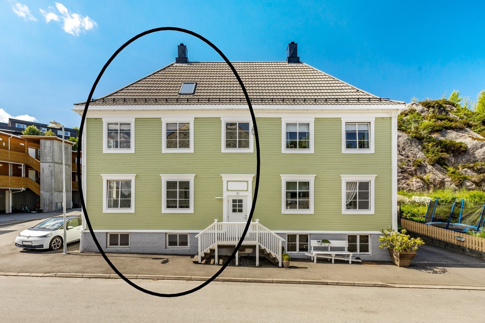 Fasade markert Galleribilde