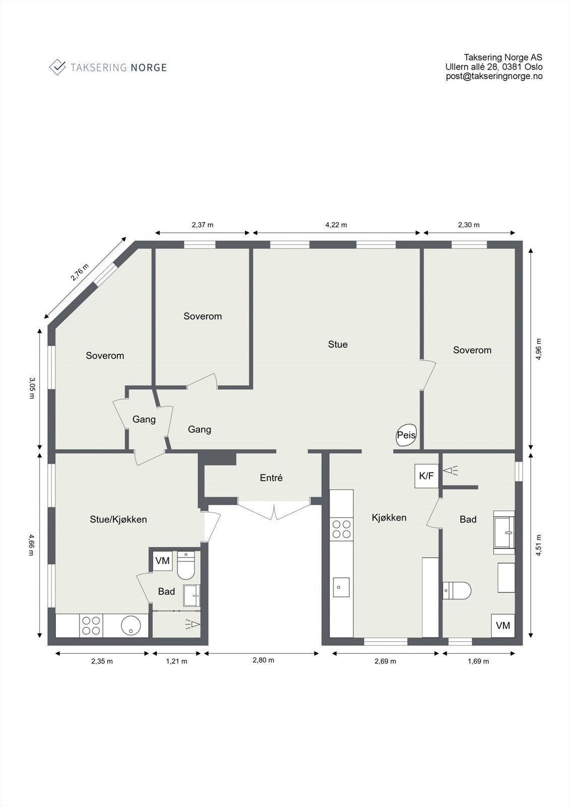 i 2019 ble det laget en hybel i den ene delen av leiligheten. Det er egen inngang til hybelen fra oppgangen, samt innvendig dør mellom enhetene Galleribilde
