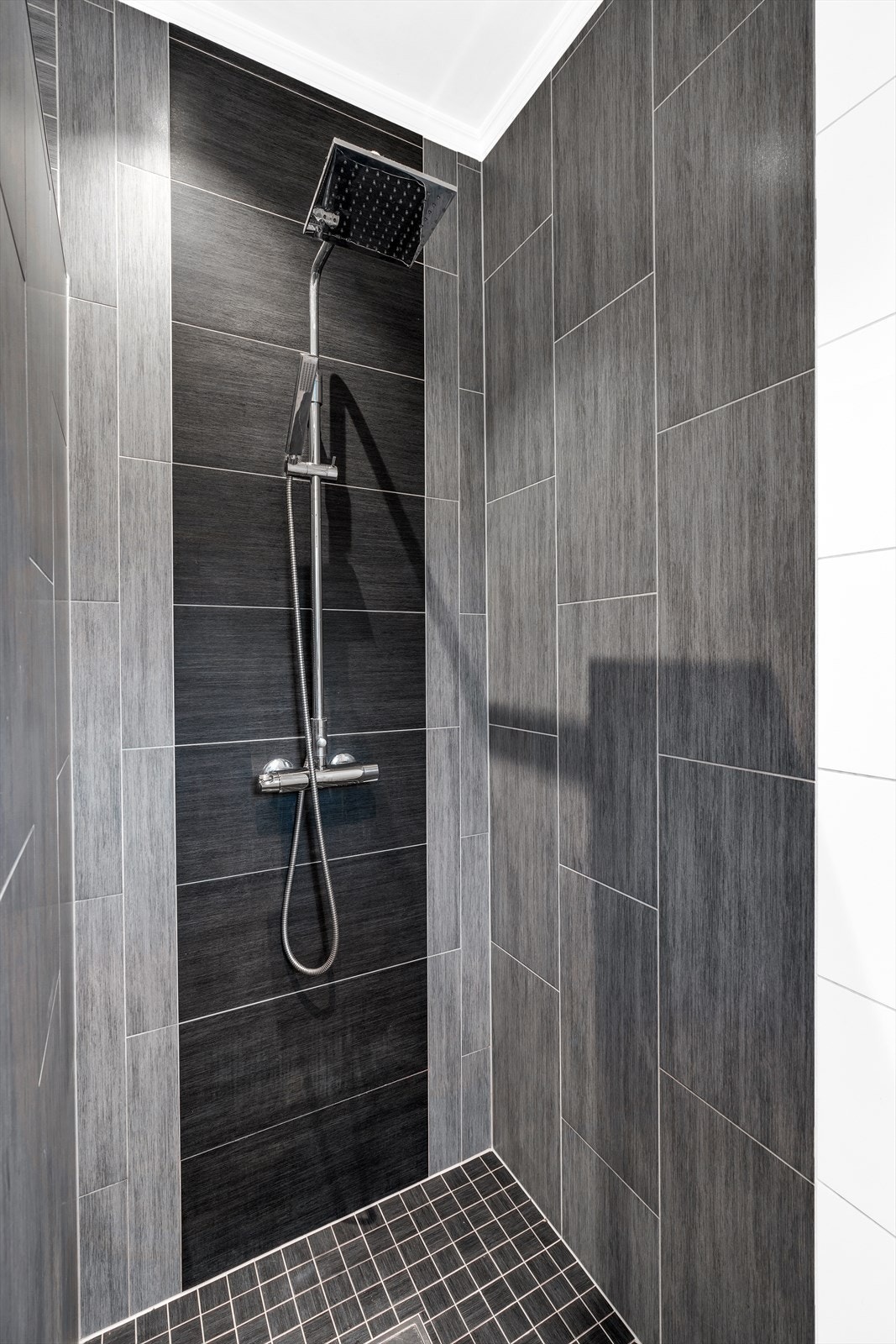 Dusjnisje med regnfallsdusj Galleribilde