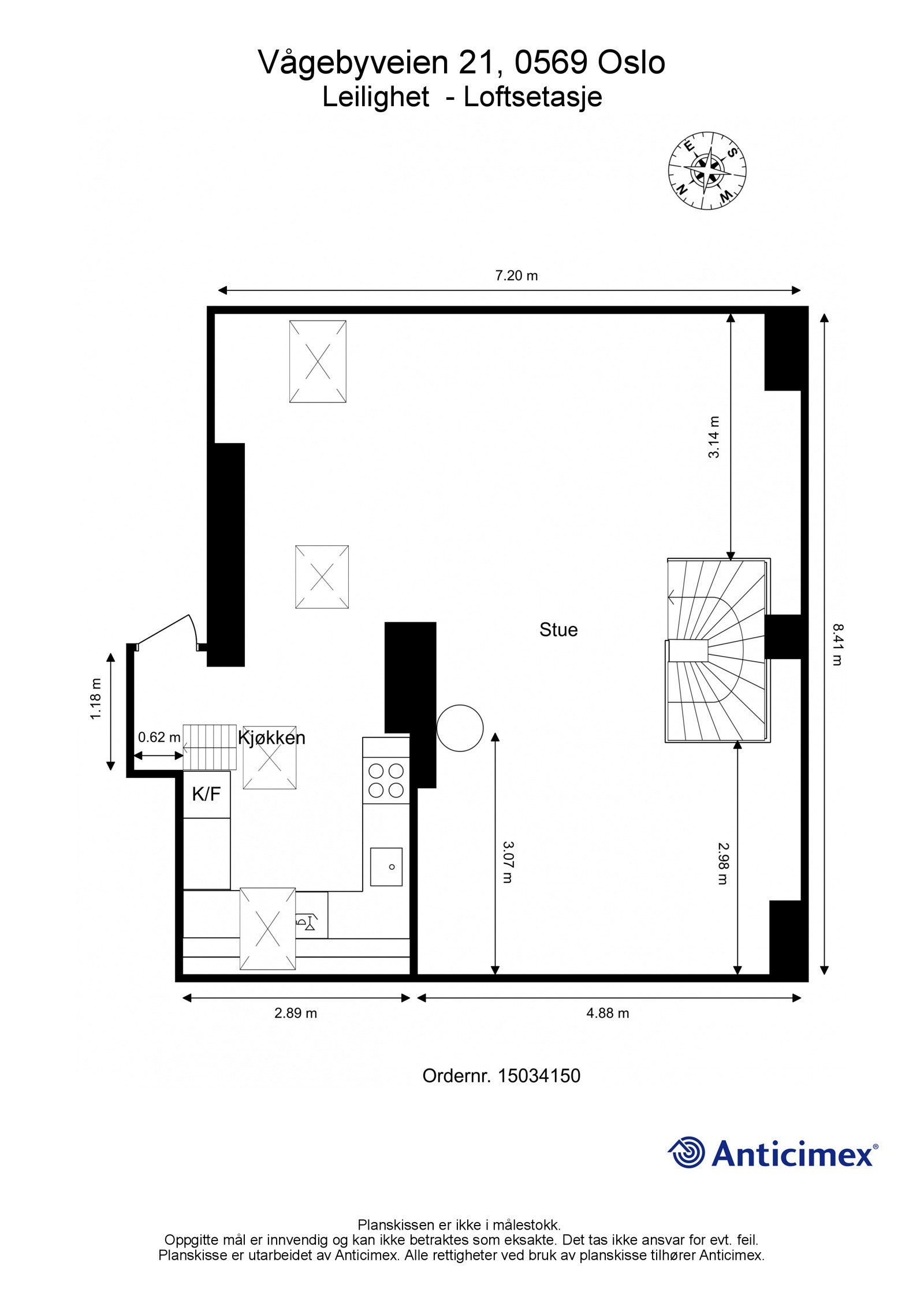 - Plantegning leiighetens 2. etasje - Galleribilde