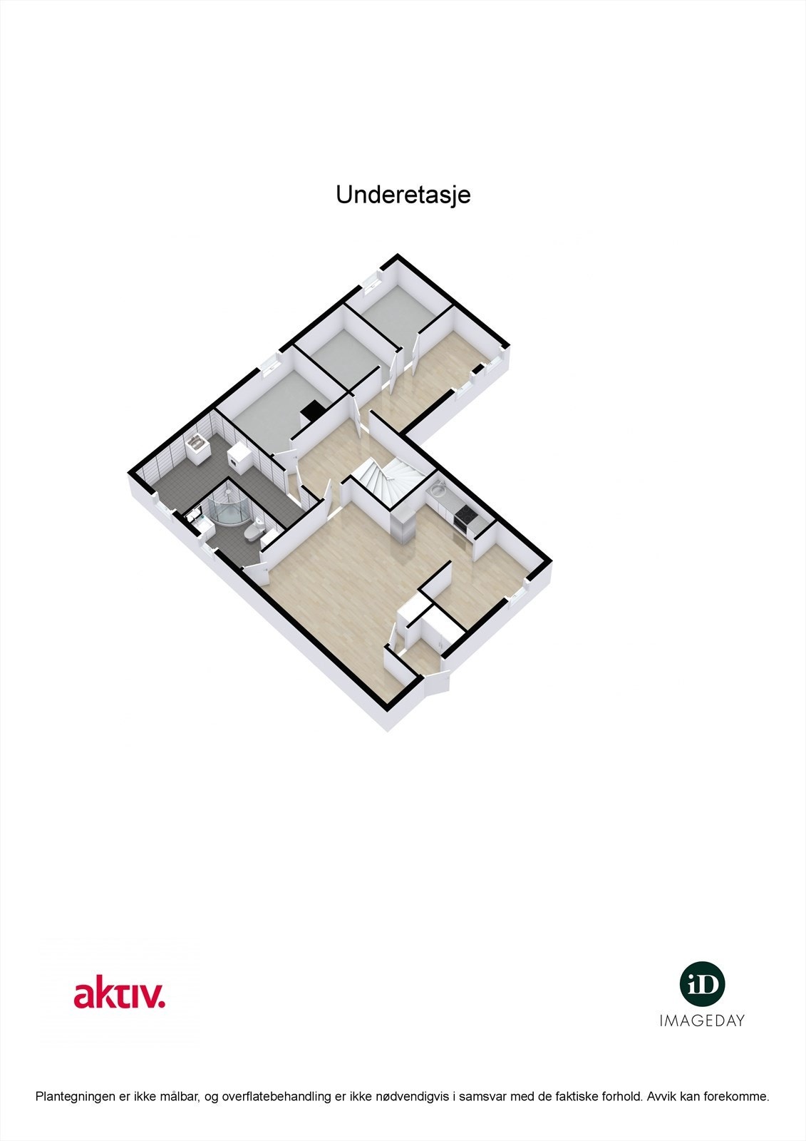 Plantegning underetasje. Galleribilde