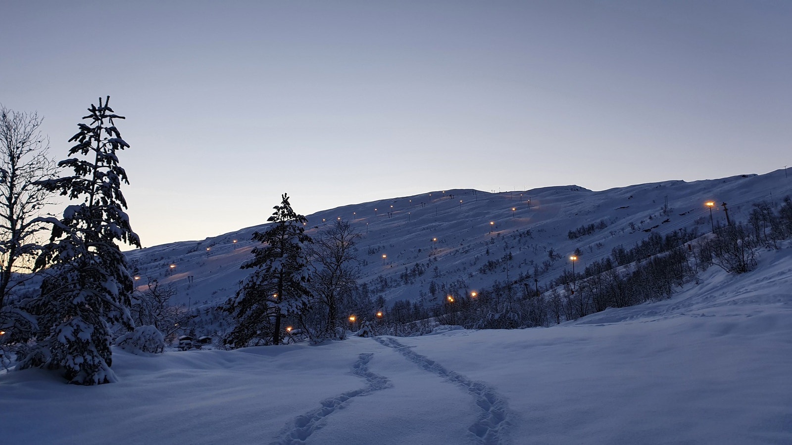 fra tomteområdet mot alpinbakken Galleribilde