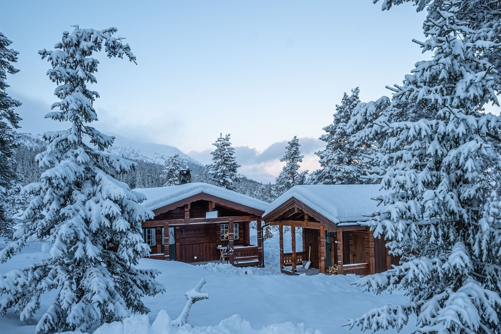 Privat bilde fra vinterhalvåret på fjellet. Galleribilde