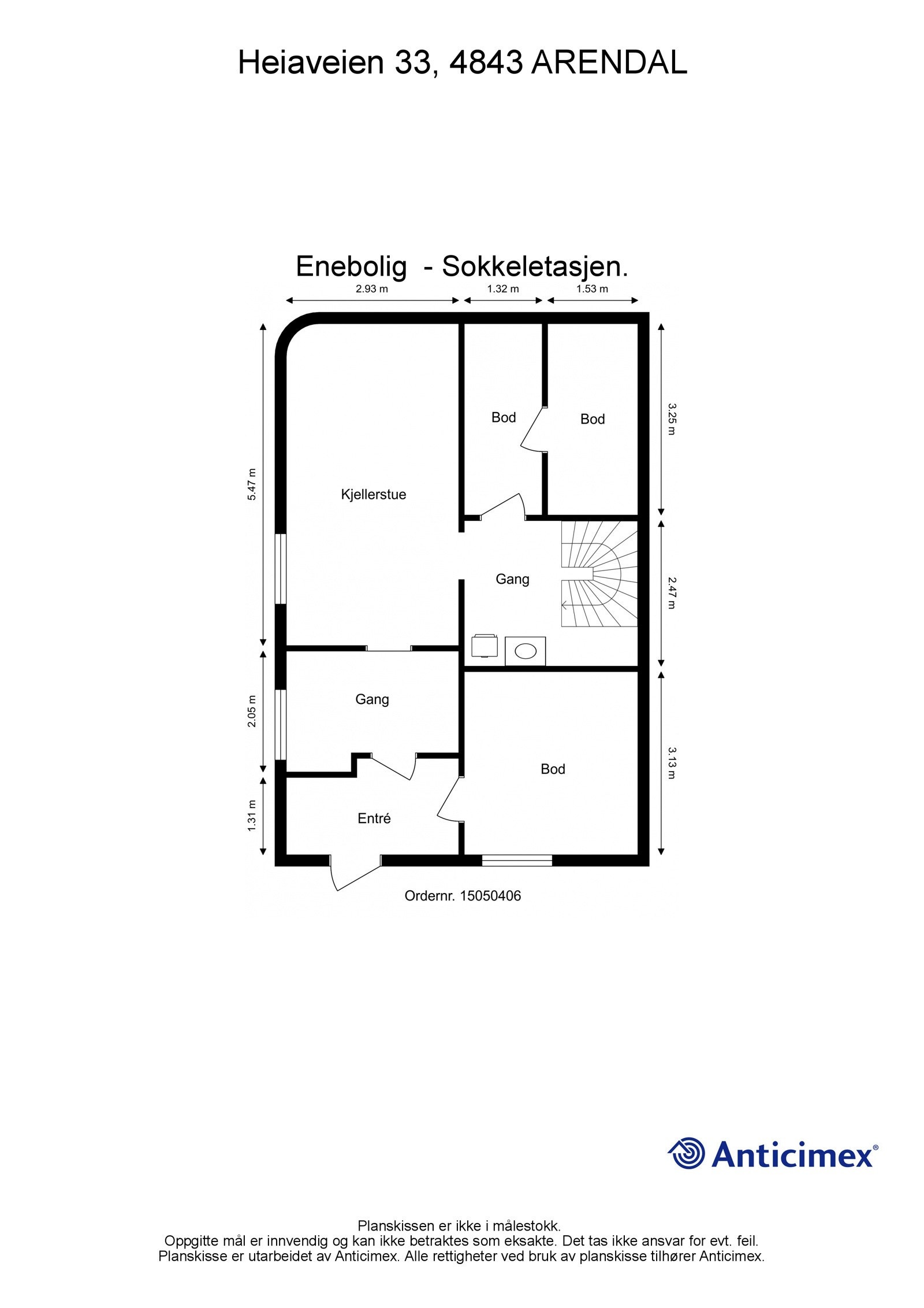 Plantegning sokkeletasje Galleribilde