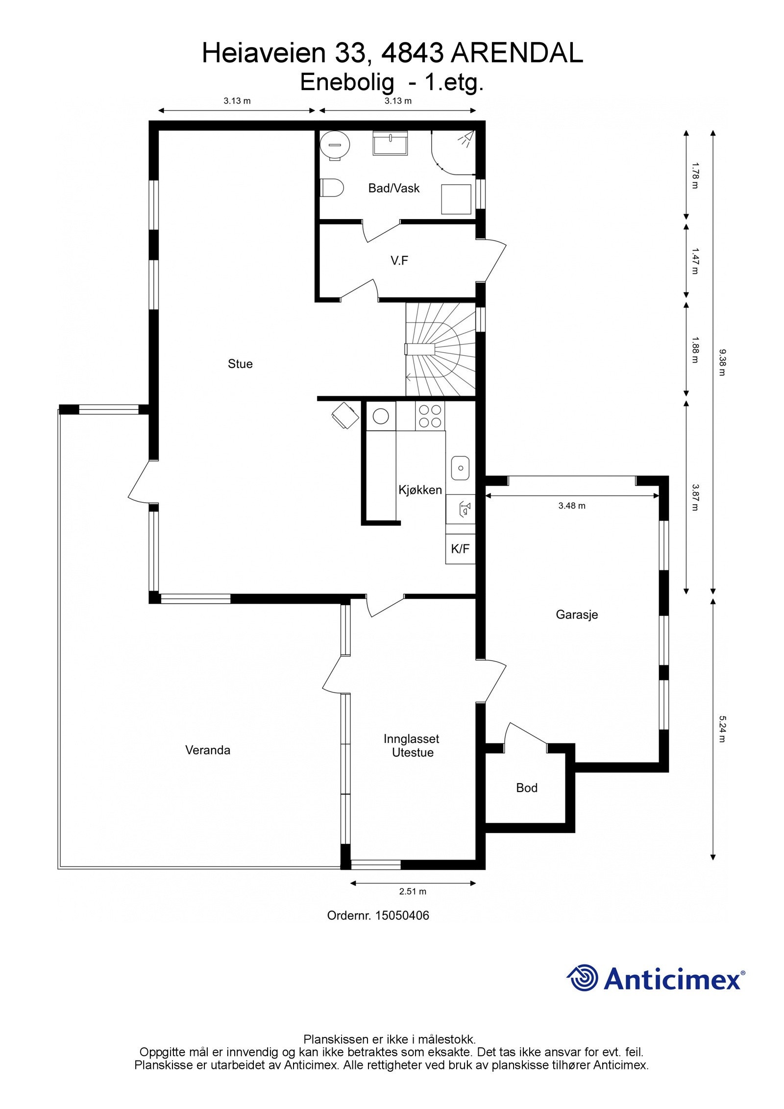 Plantegning 1 etasje Galleribilde