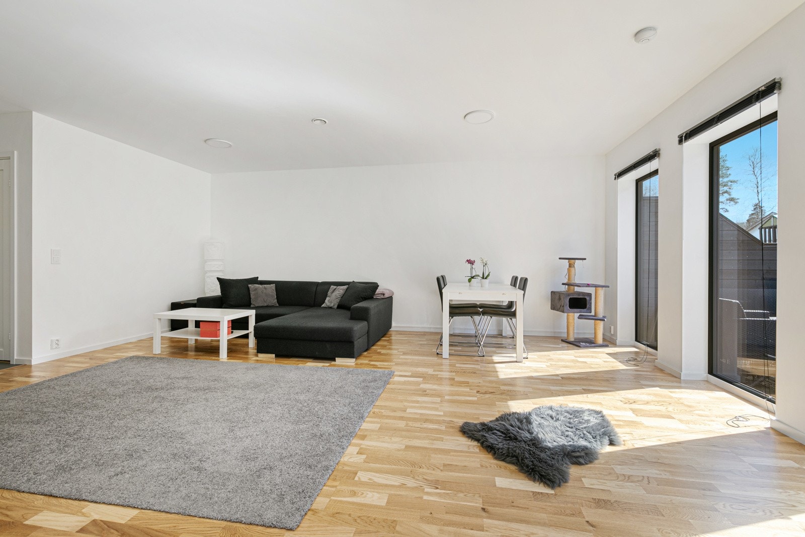 Boligen har en praktisk planløsning med alt på ett plan. Galleribilde