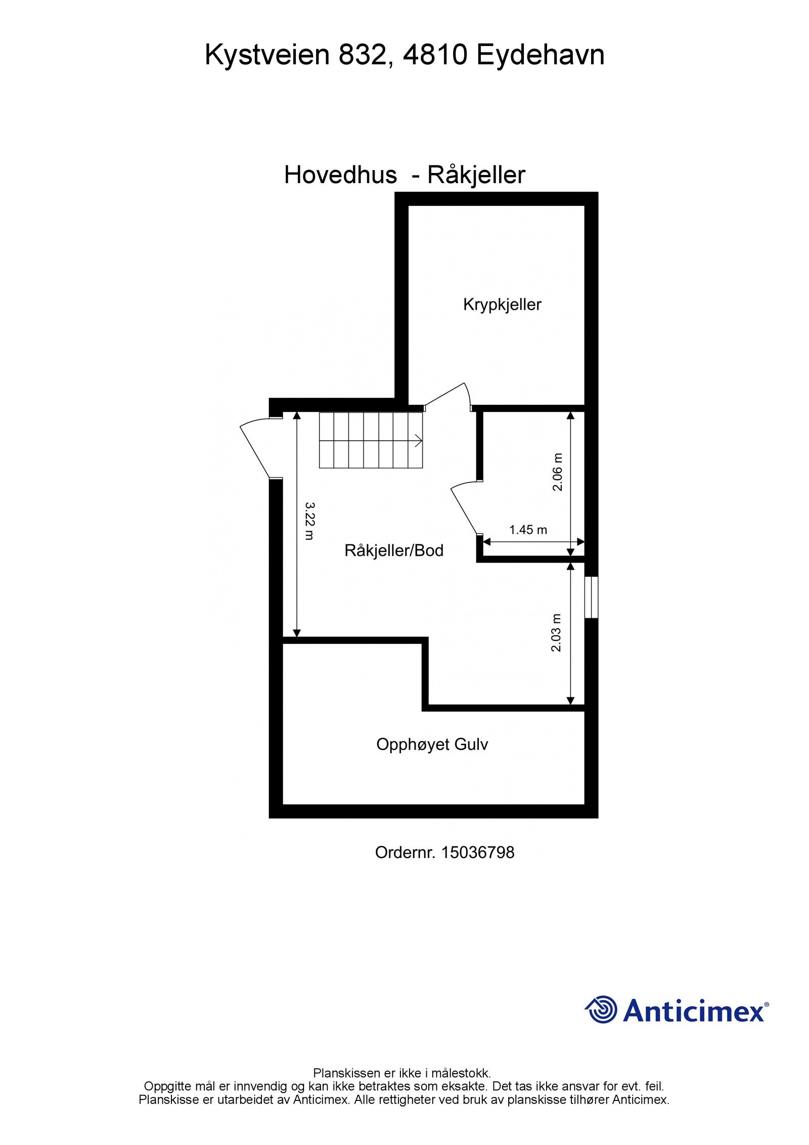 Hovedbolig: Plantegning råkjeller Galleribilde