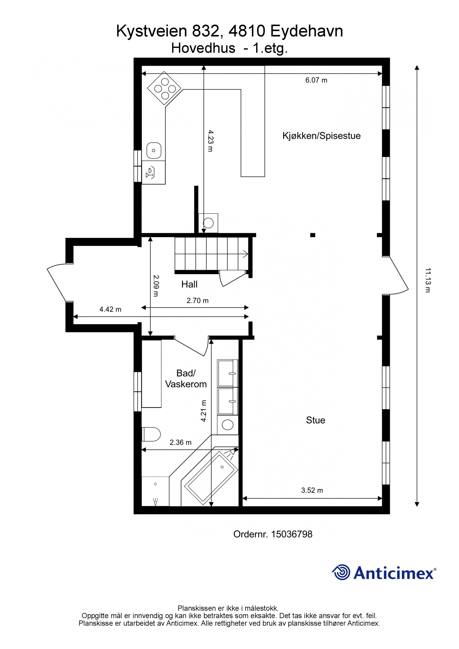Hovedbolig: Plantegning 1 etasje Galleribilde