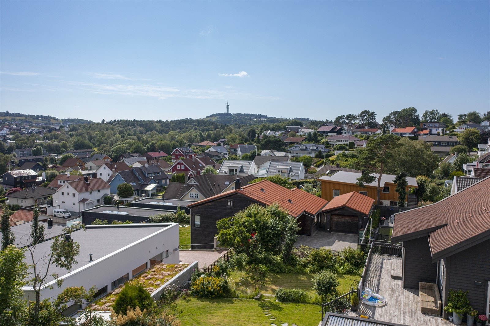 Utsikt mot vest tatt fra drone. Galleribilde