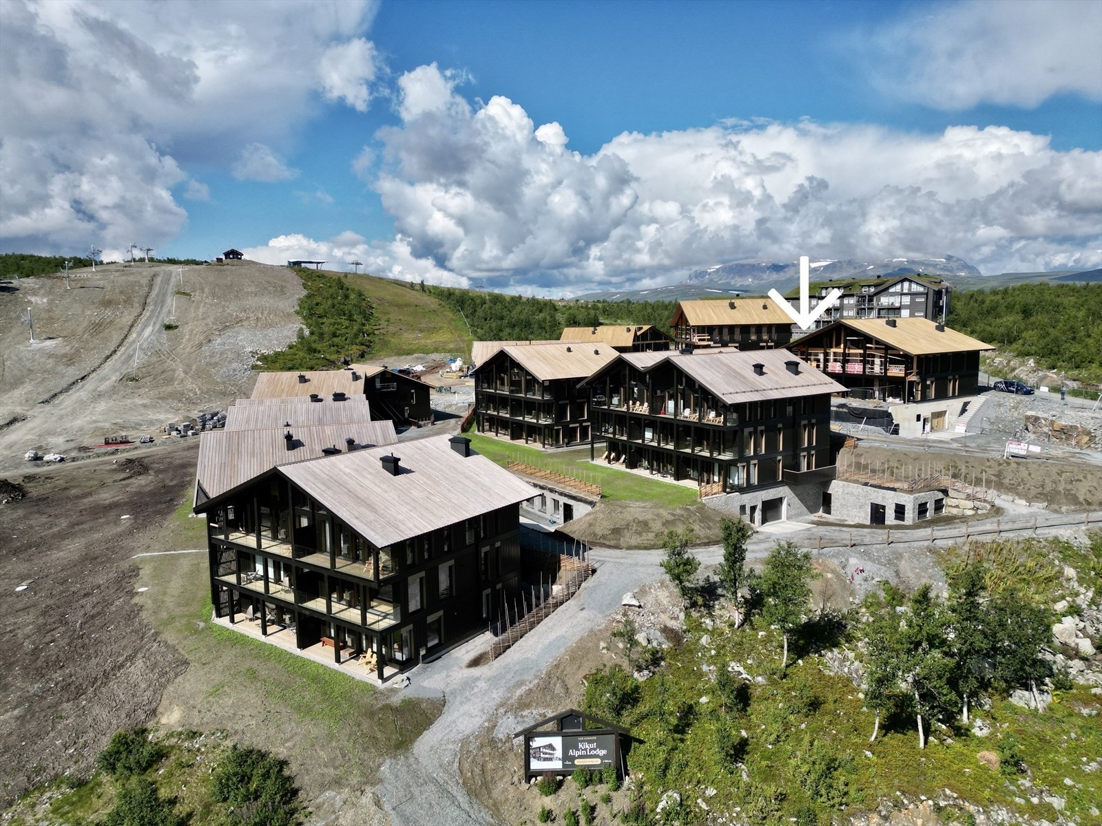 Ila 4. kvartal er hele prosjektet ferdigstilt. Se pil for beliggenhet på leilighet presentert i denne annonsen. Galleribilde