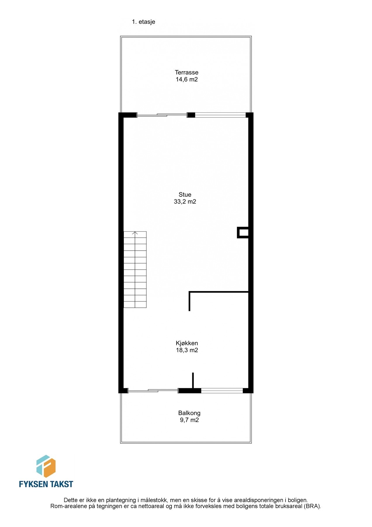 Plantegning - Hovedetasje. Galleribilde
