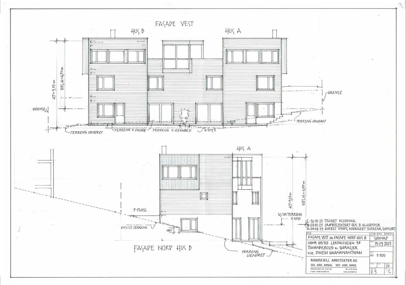 Rammetillatelse for oppføring av en tomannsbolig. Galleribilde