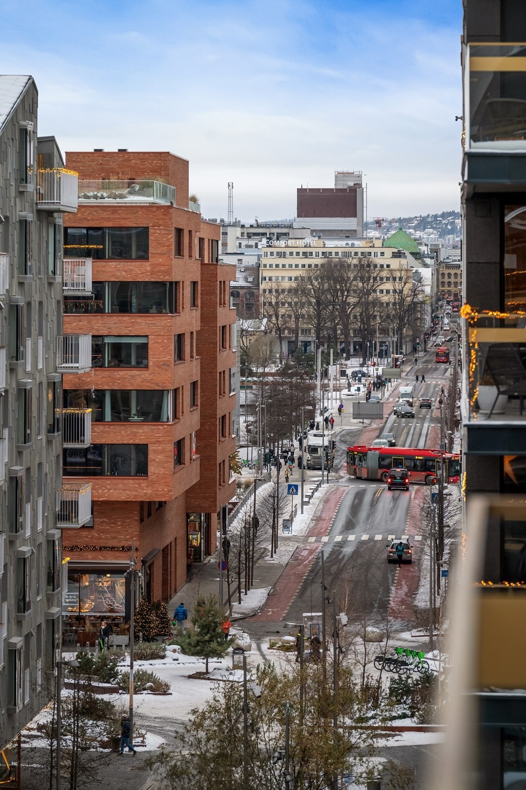 Flott utsyn fra balkongen Galleribilde
