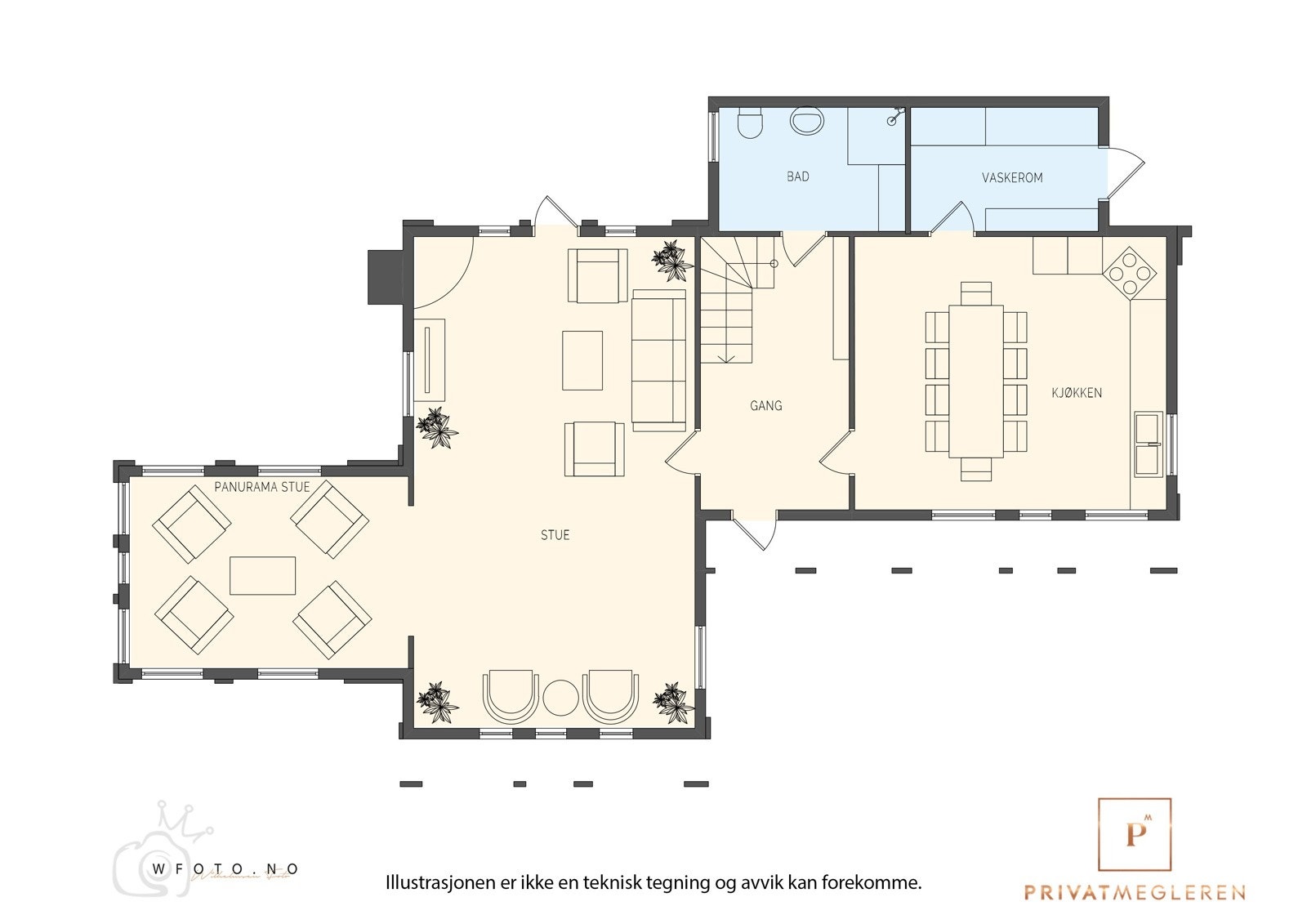 - Planløsning hovedhus 1.etasje - Galleribilde