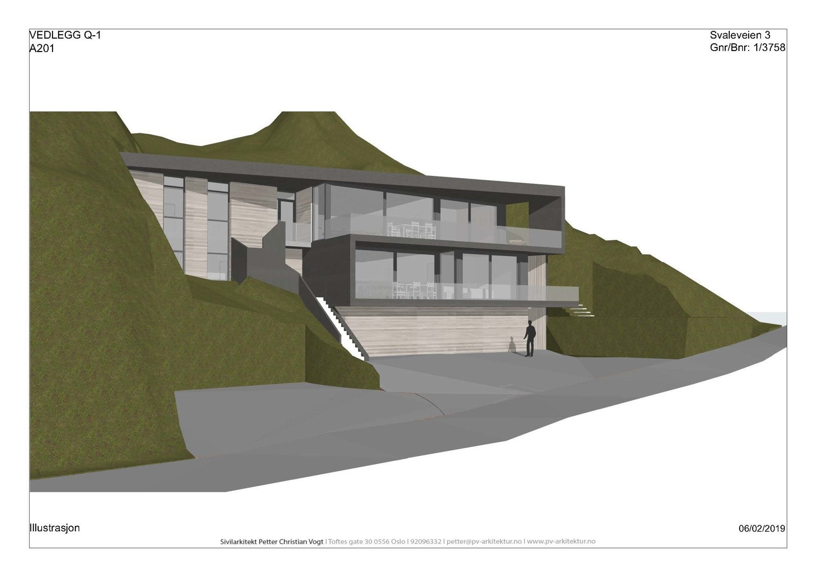 A201 Q1. Illustrasjon fra rammesøknad som ikke ble ferdigstilt Galleribilde
