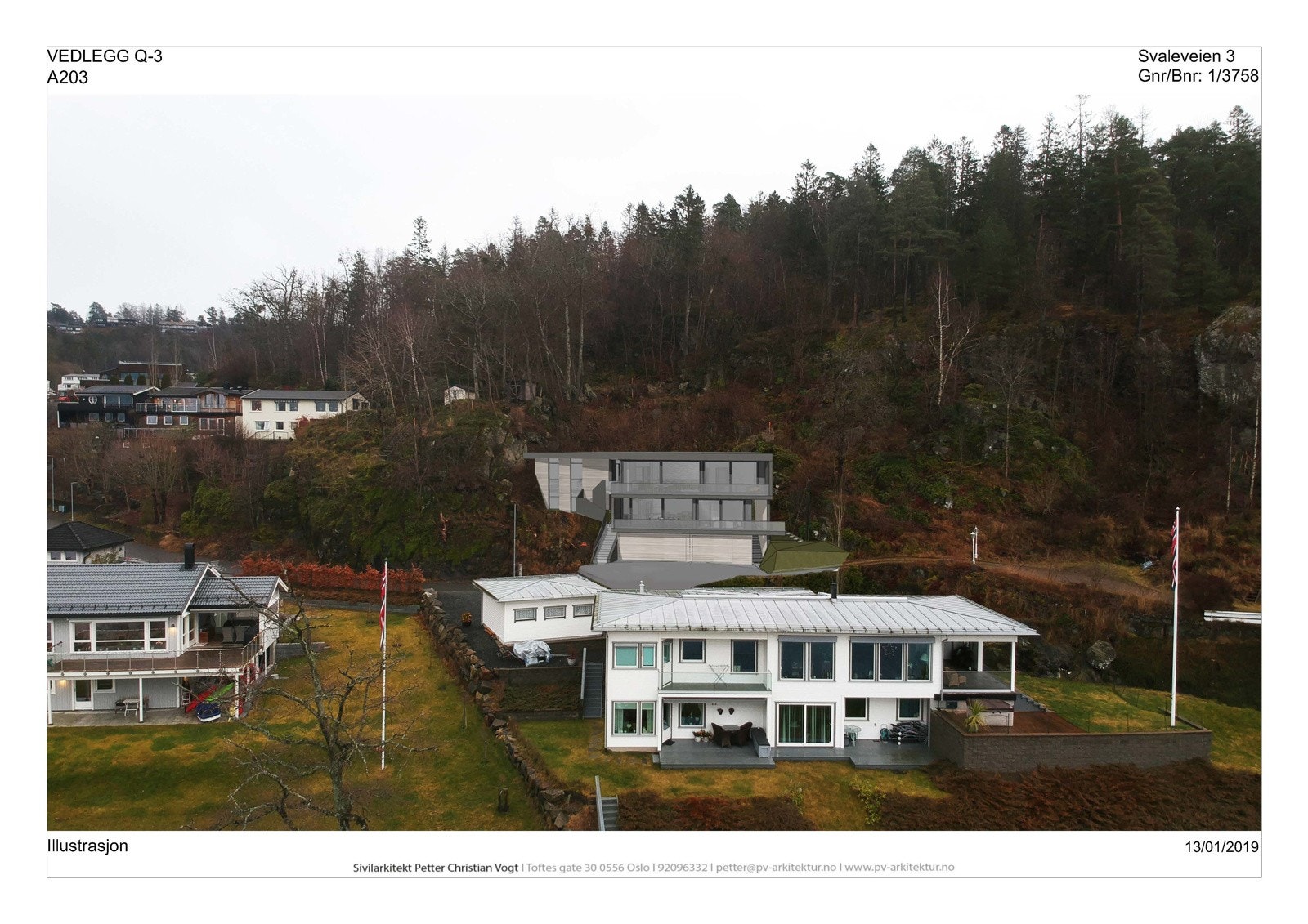 Illustrasjon fra rammesøknad som ikke ble ferdigstilt Galleribilde