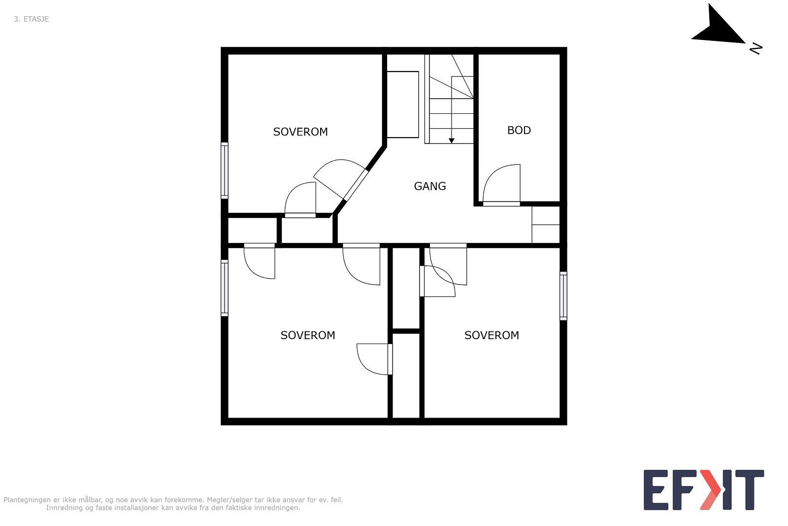 Plantegning loft Galleribilde