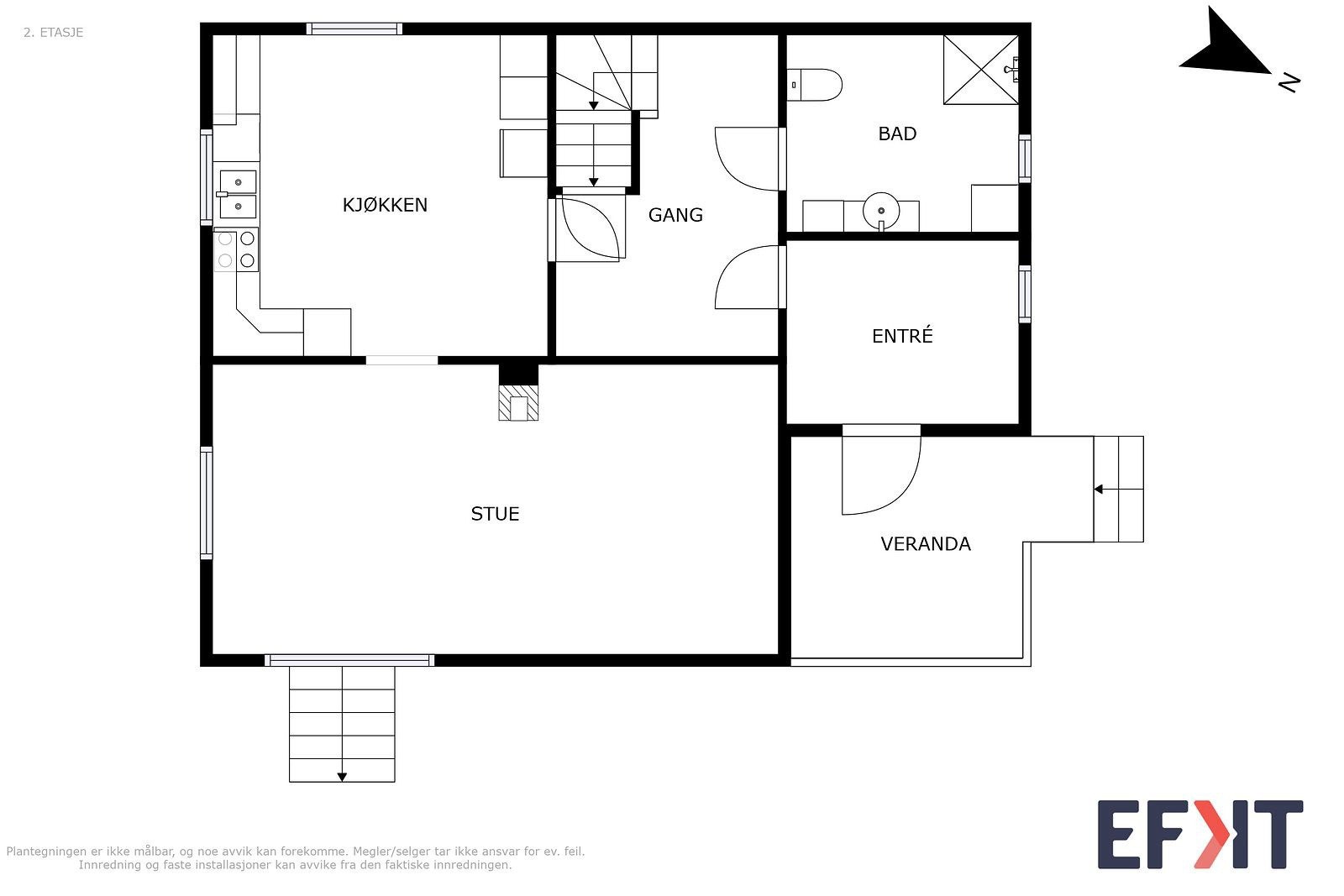 Plantegning hovedetasje Galleribilde