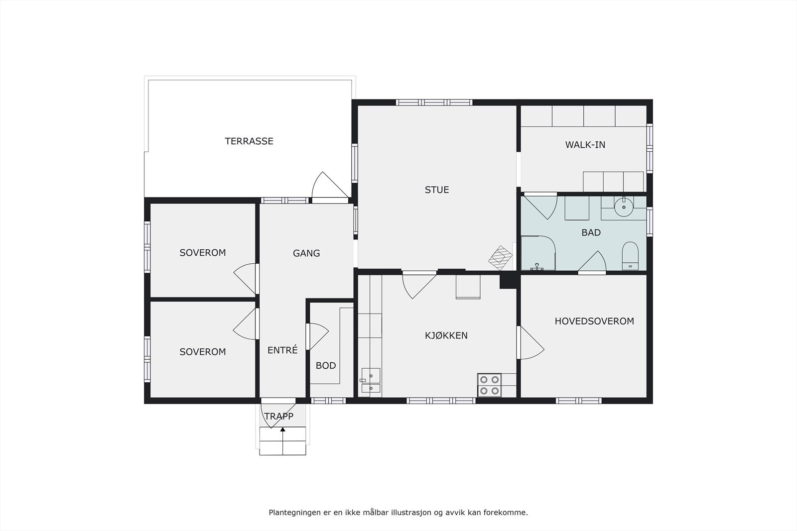 Plantegning - Enebolig 1. etg Galleribilde