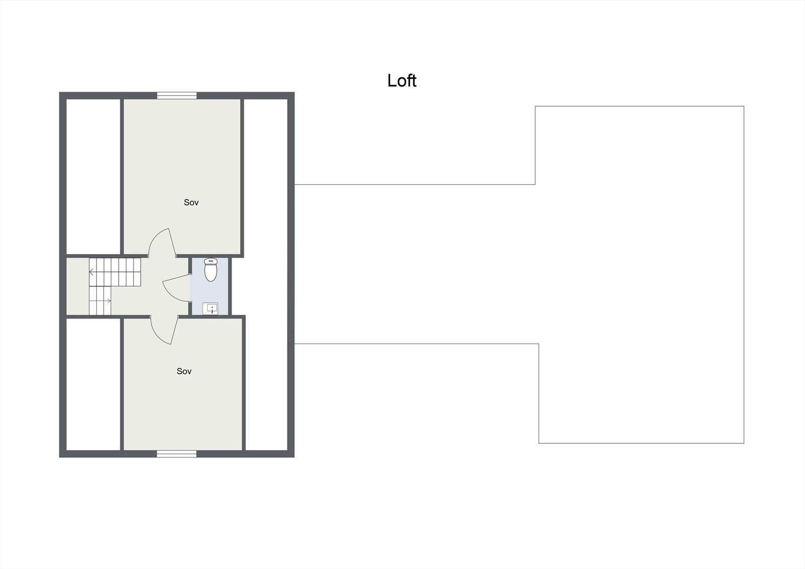 Plantegning loft. Galleribilde