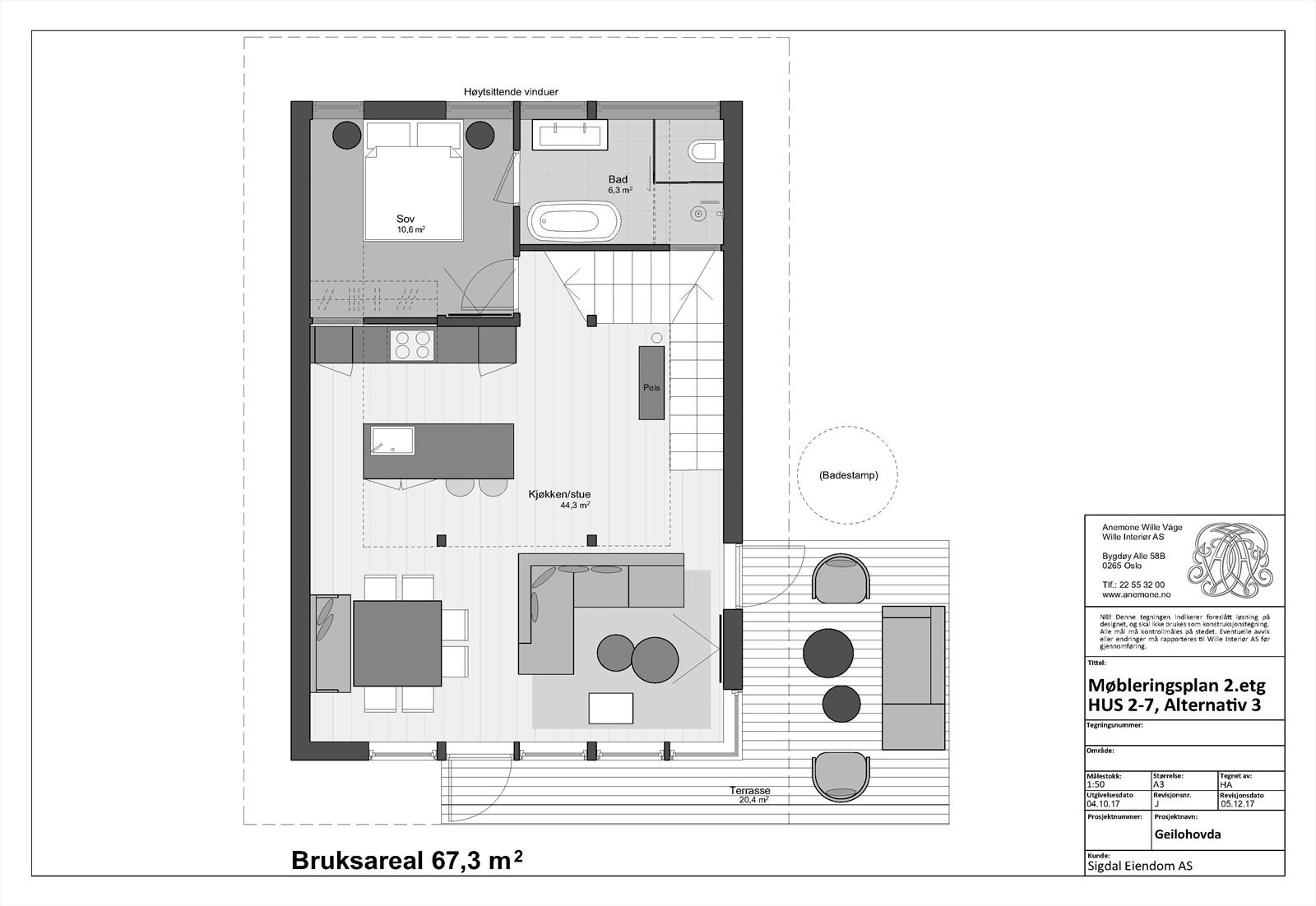 Plantegning - 1. etg Galleribilde