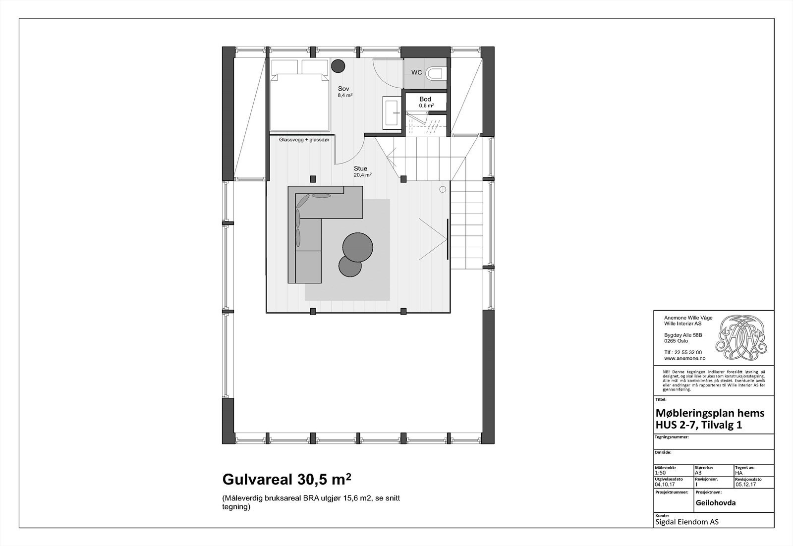 Plantegning - hems Galleribilde