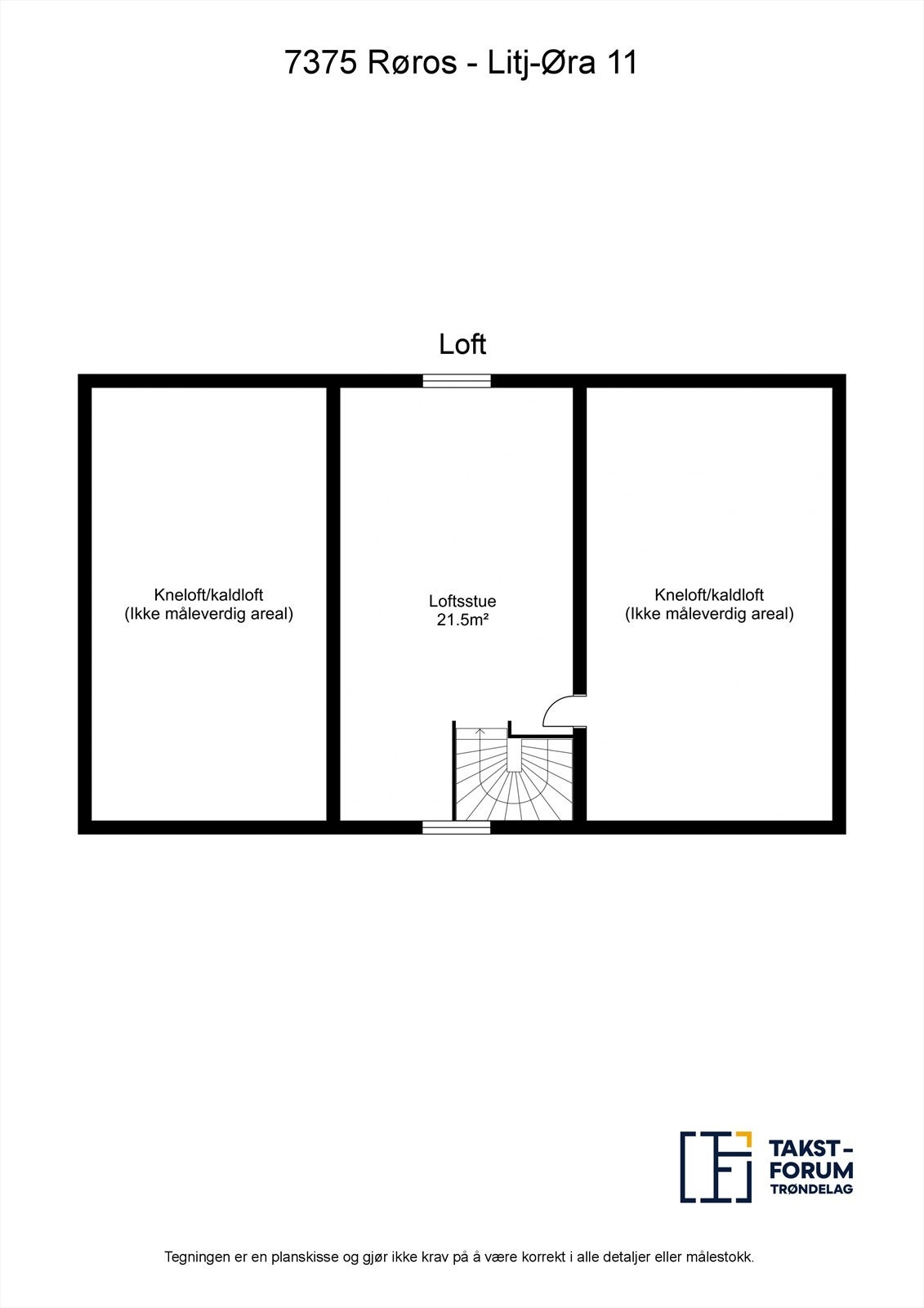 Planskisse loft. Galleribilde