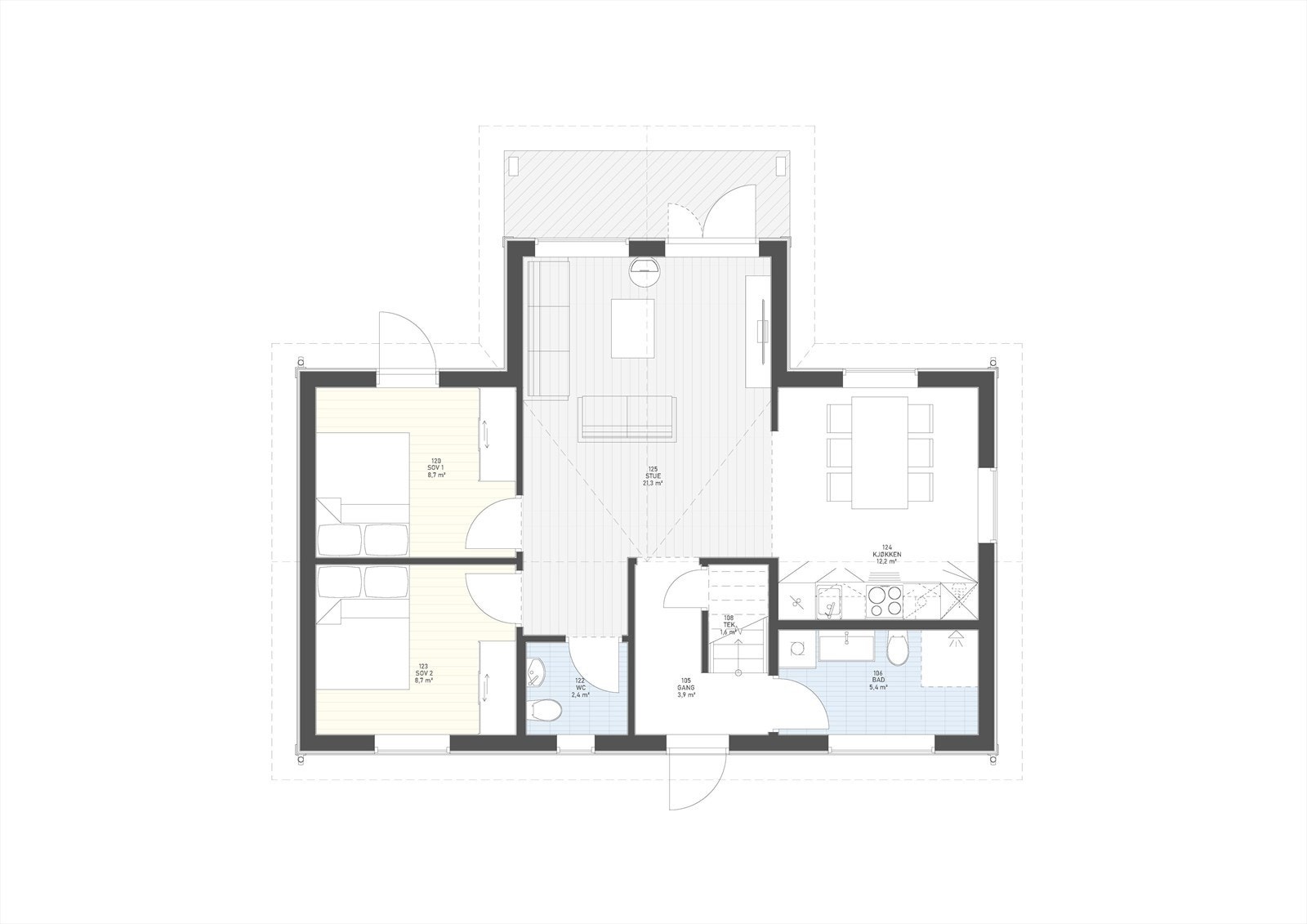 Plantegning 1. etasje. Galleribilde