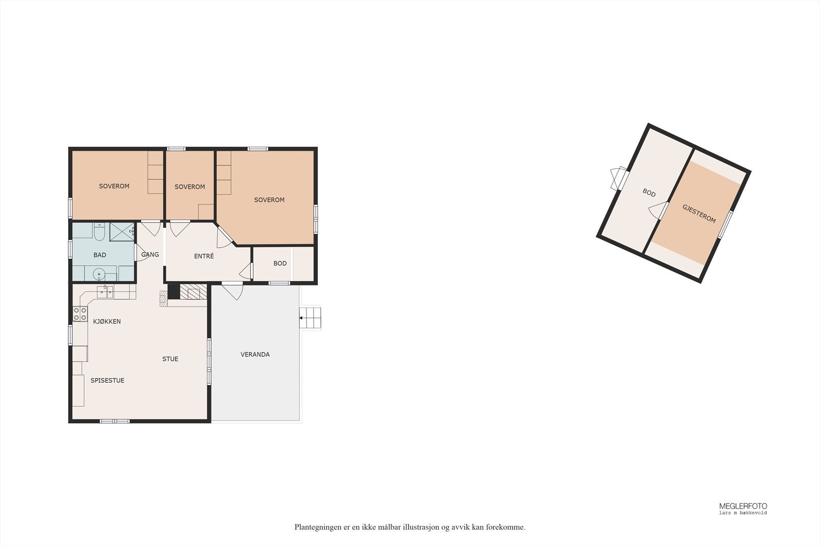 Planskisse over Alm Sætergutu 40. Galleribilde