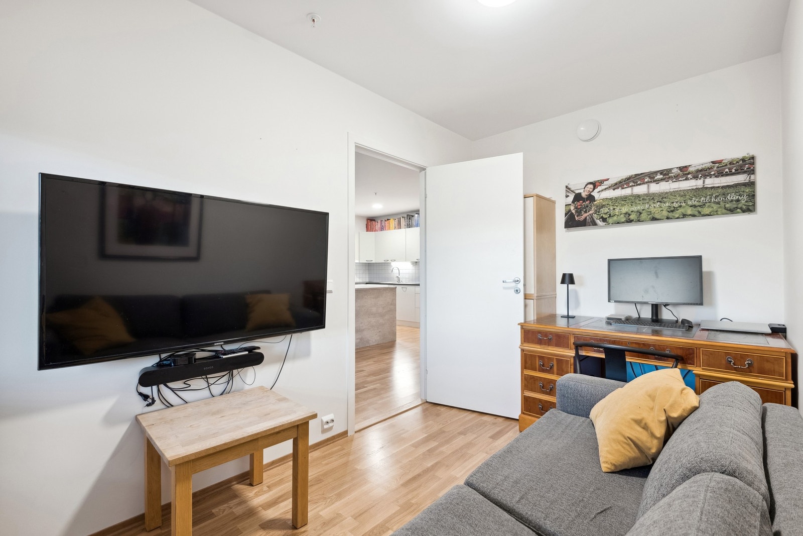 Soveorm nr 3 har eier blitt brukt som tv, stue og kontor. Galleribilde