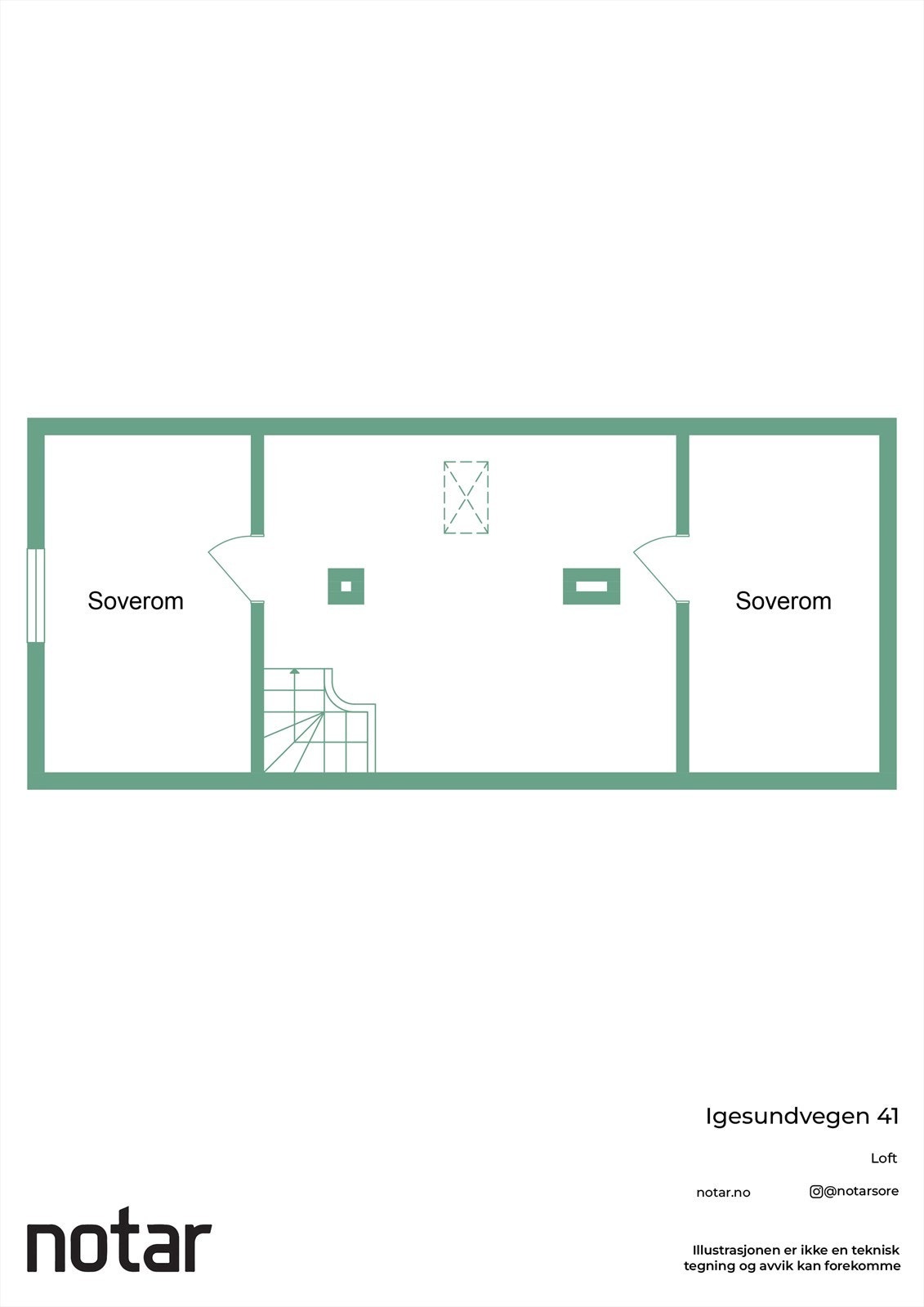 Plantegning loftsetasje Galleribilde