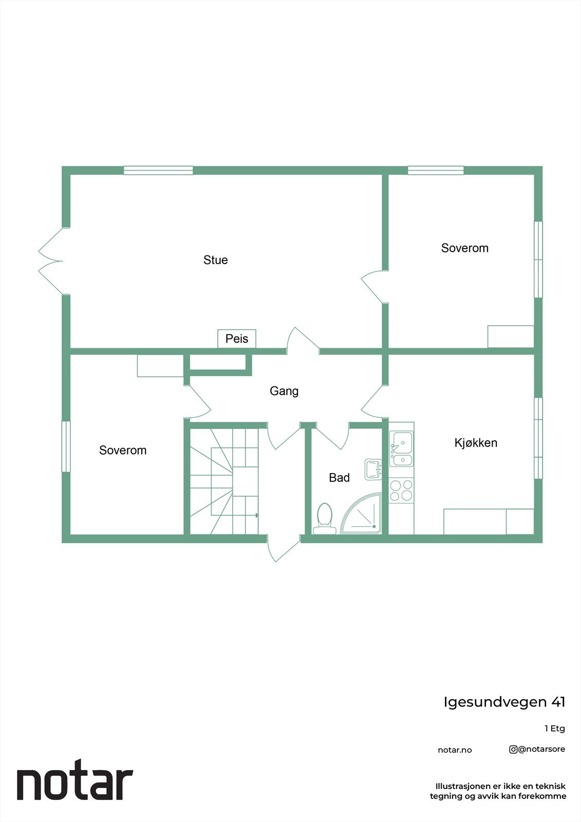 Plantegning andre etasje Galleribilde