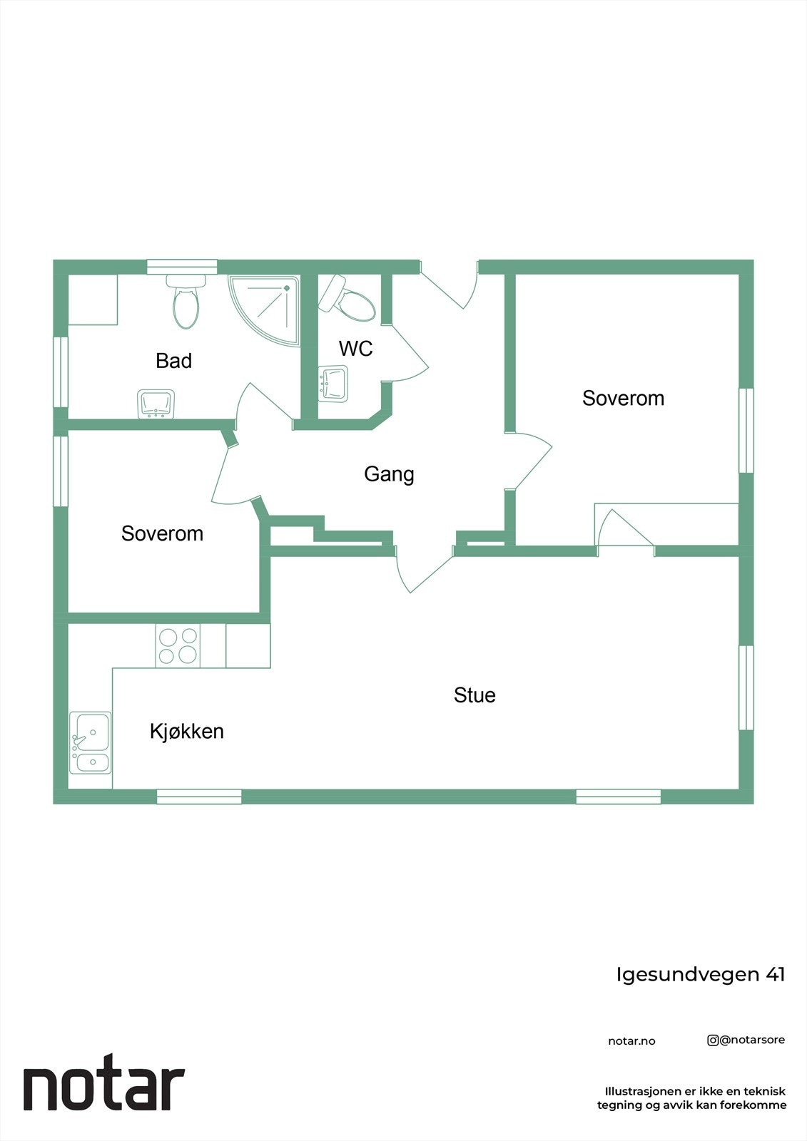 Plantegning første etasje Galleribilde