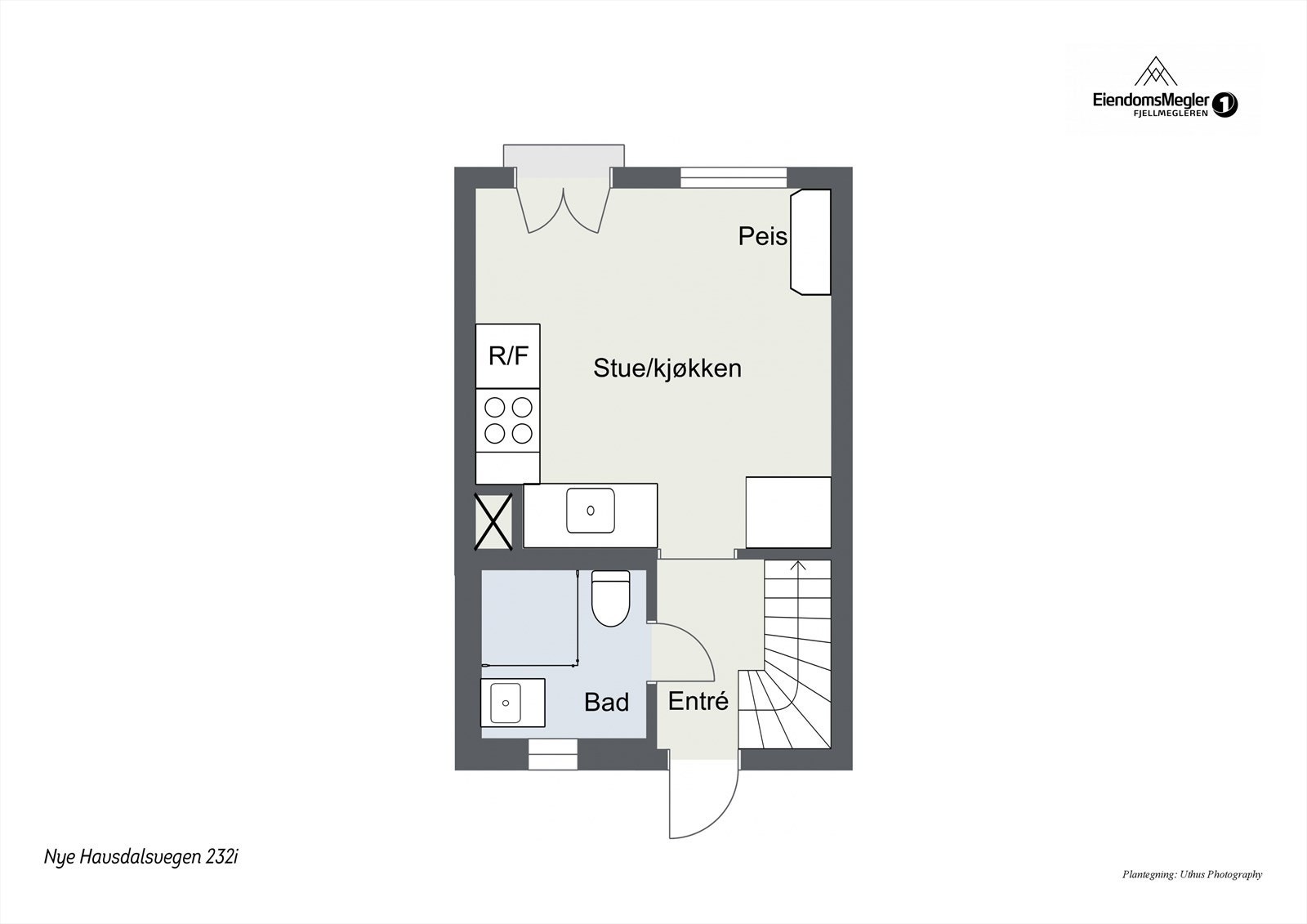 Plantegning 1. etg. Galleribilde