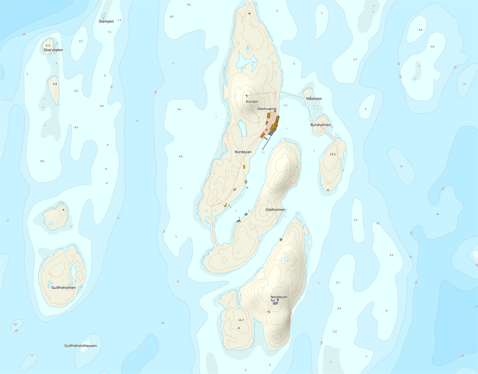 Kart nordøyan Galleribilde