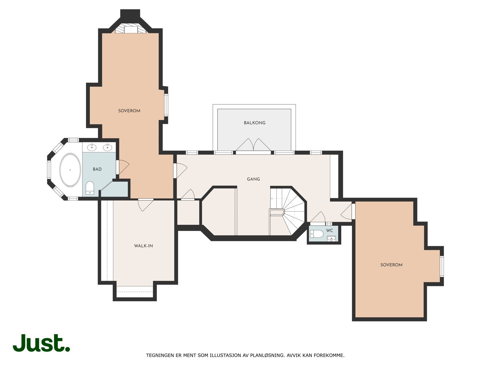 Planskisse 3. plan. Galleribilde