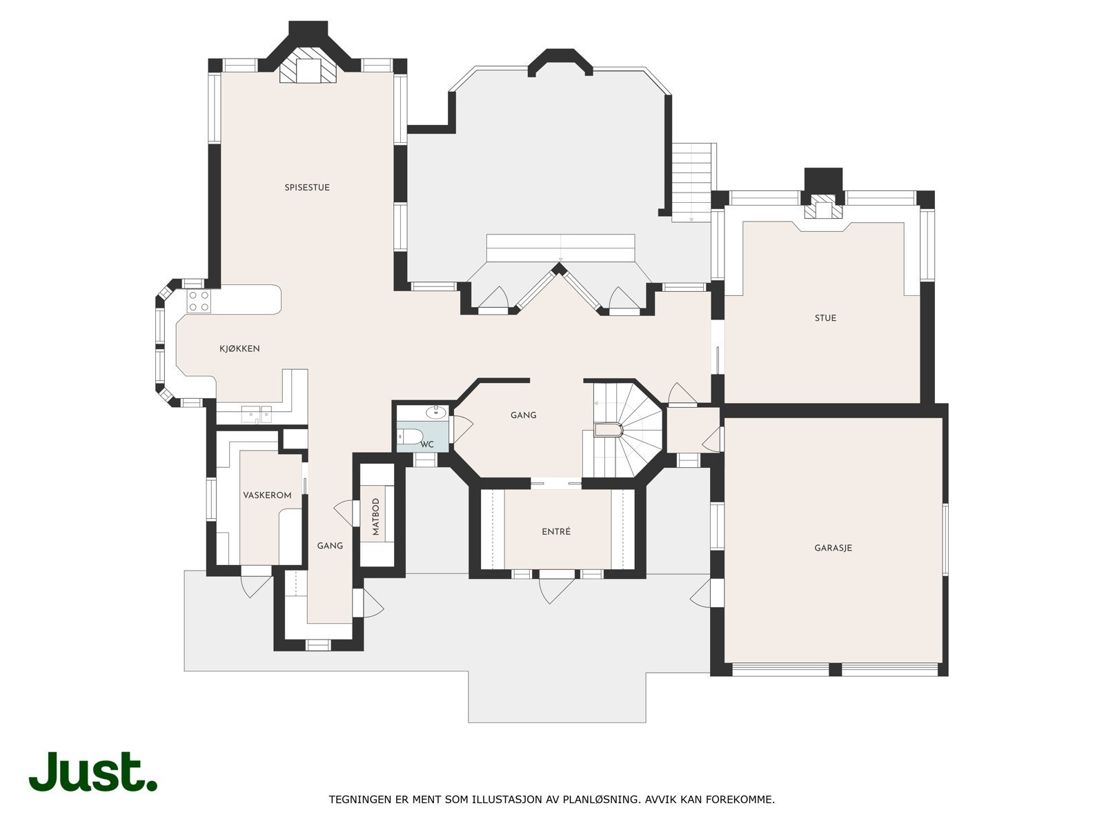 Planskisse 2. plan. Galleribilde