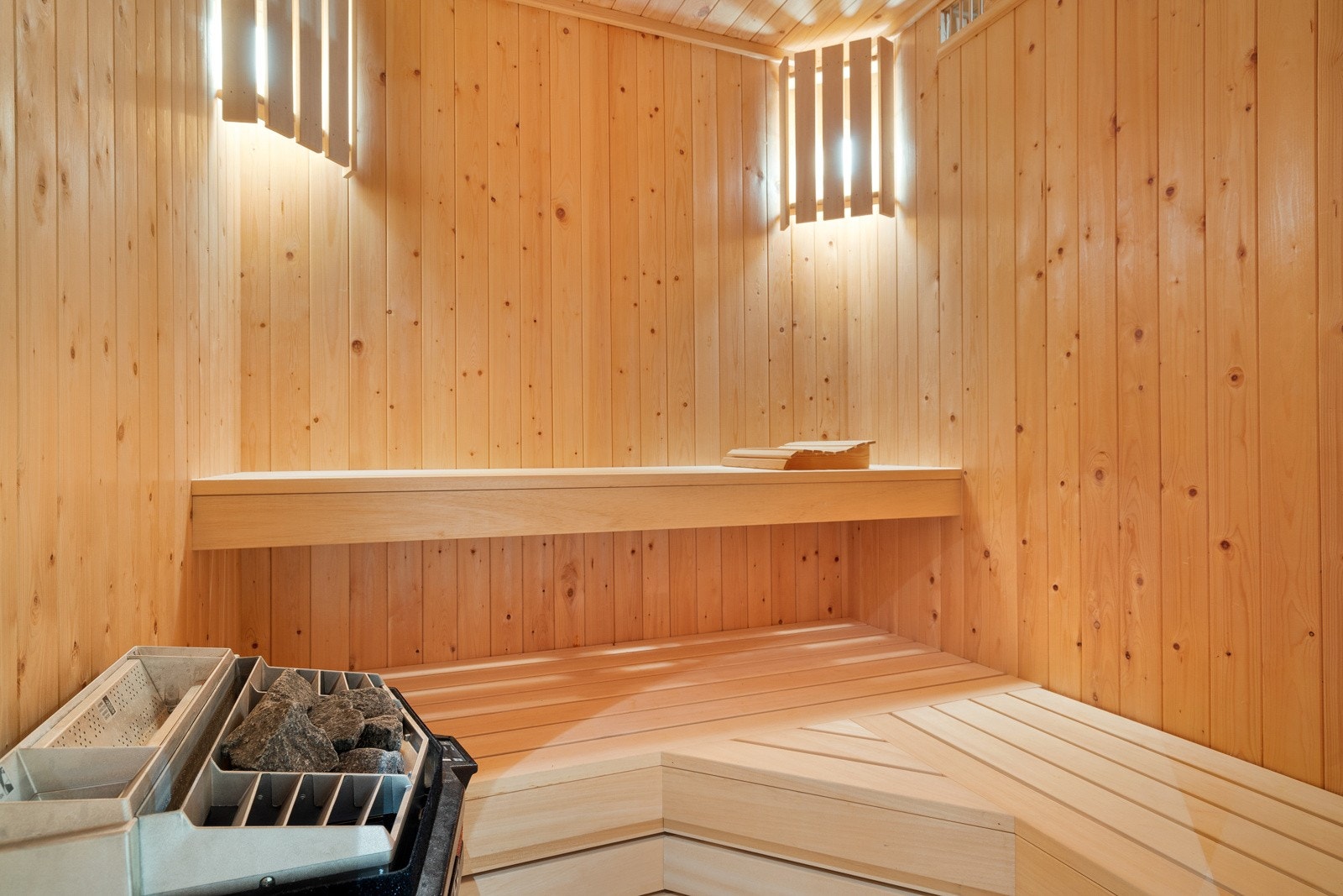 Badstuen ligger i tilknyttning til badet i 1. etasje. Galleribilde