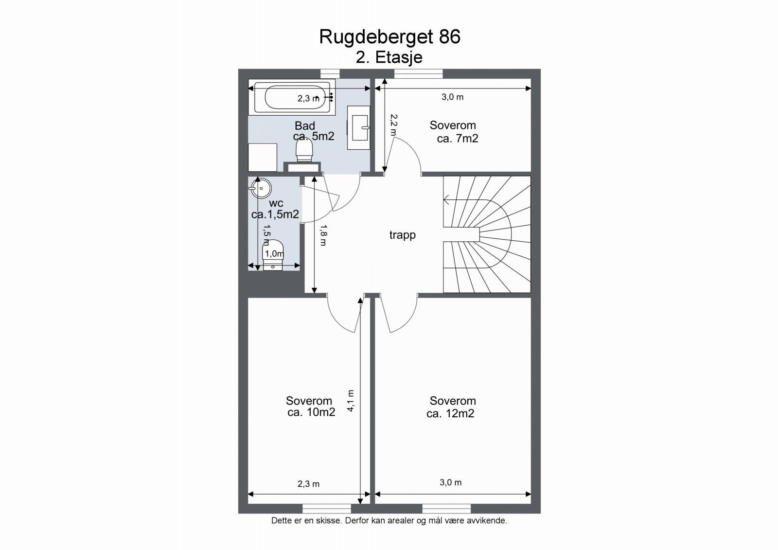 Planskisse 2. etasje. Galleribilde