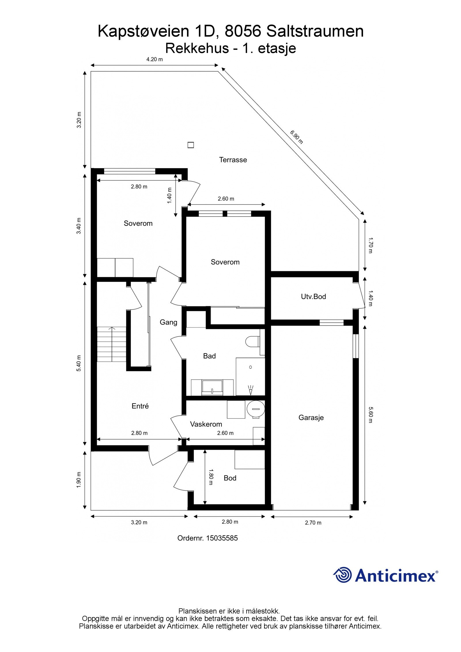 Plantegning 1. etasje Galleribilde