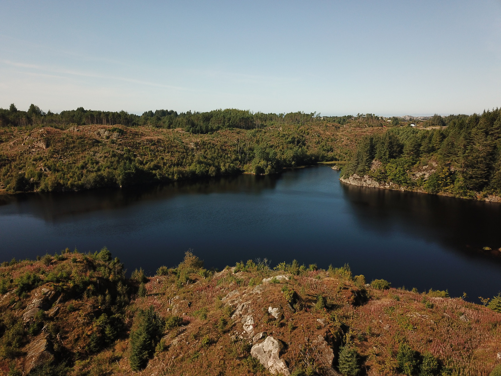 Ulvsvatnet, dronefoto frå ca. tomt E6