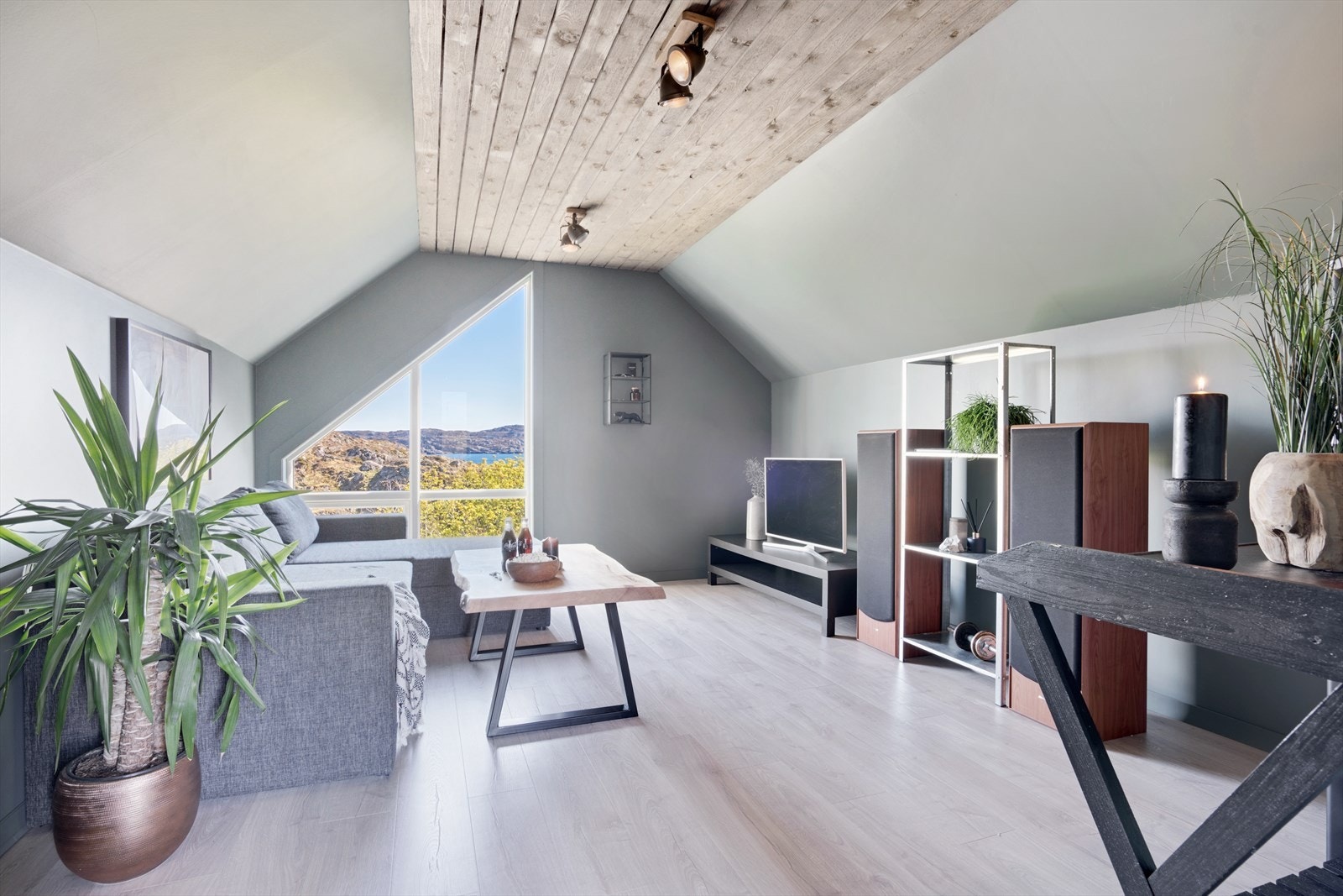 Loftsrom på garasjeloftet er et ypperlig rom for sosiale sammenkomster for både barn og voksne. Galleribilde