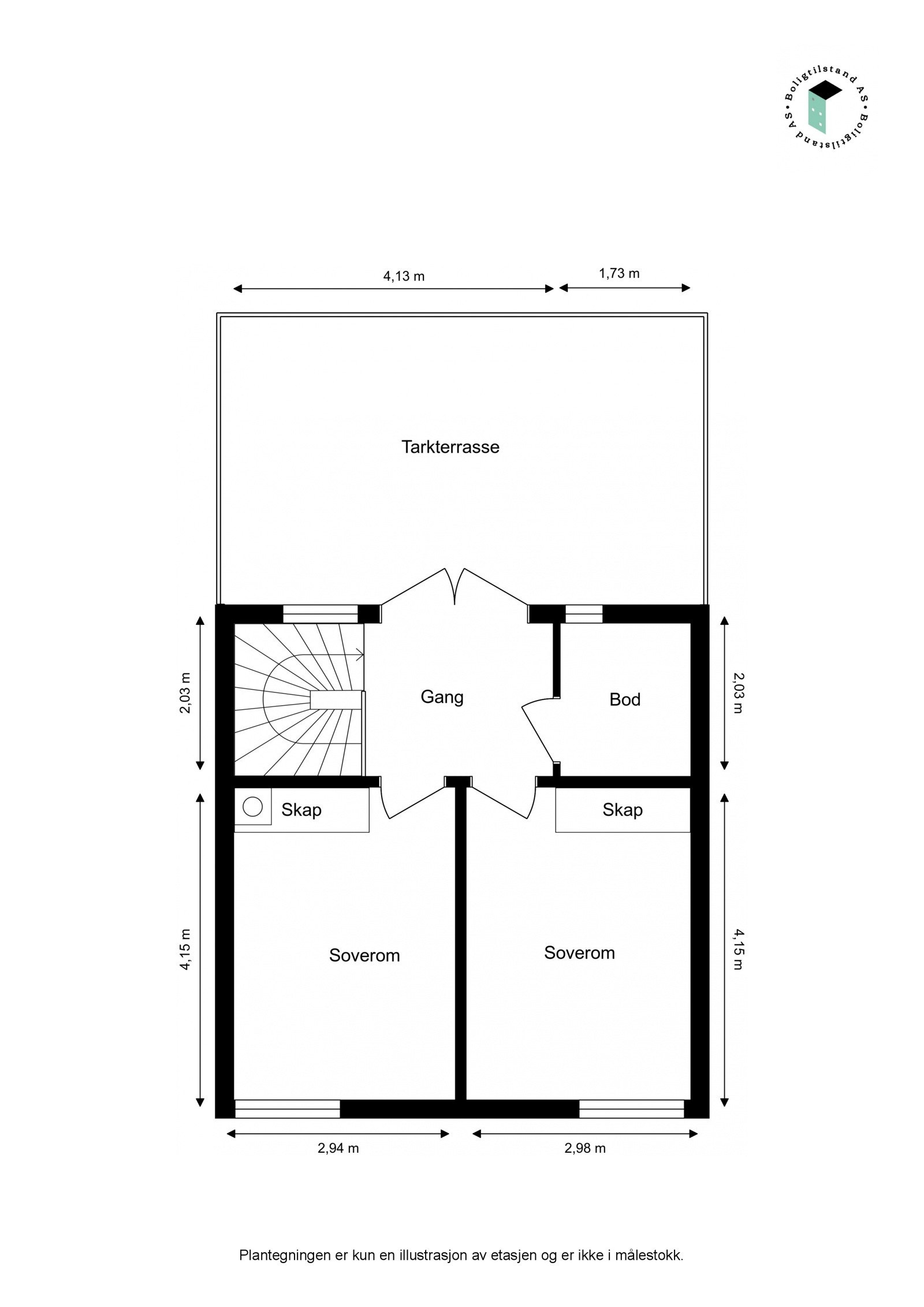 3. Etasje plantegning til orientering. Galleribilde